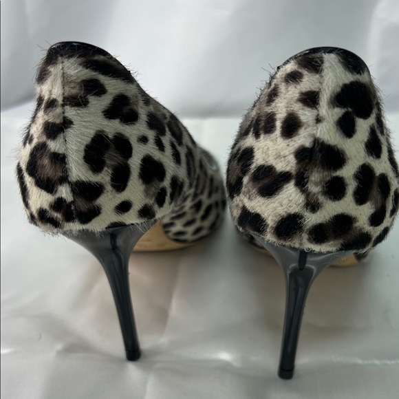 Jimmy Choo Leopard Print Heels with Black Accents - Picture 5 of 12
